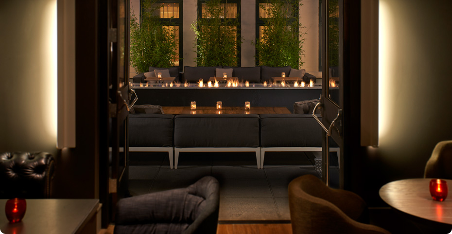 Hotel Palomar outdoor patio dining at Dirty Habit Restaurant