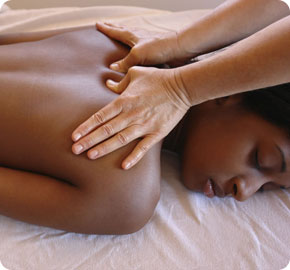 Woman getting a massage