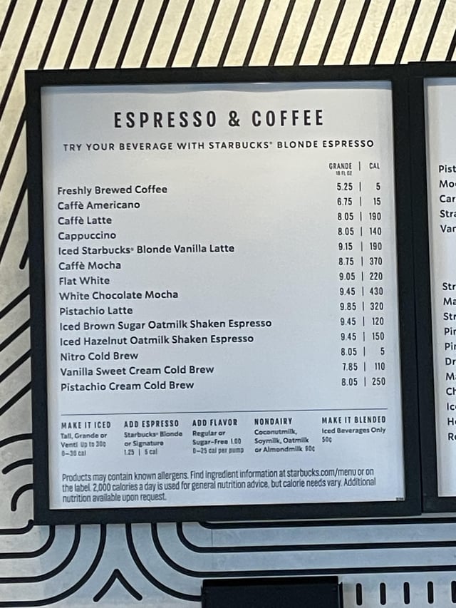 Starbucks Las Vegas Menu With Prices: Ultimate Guide