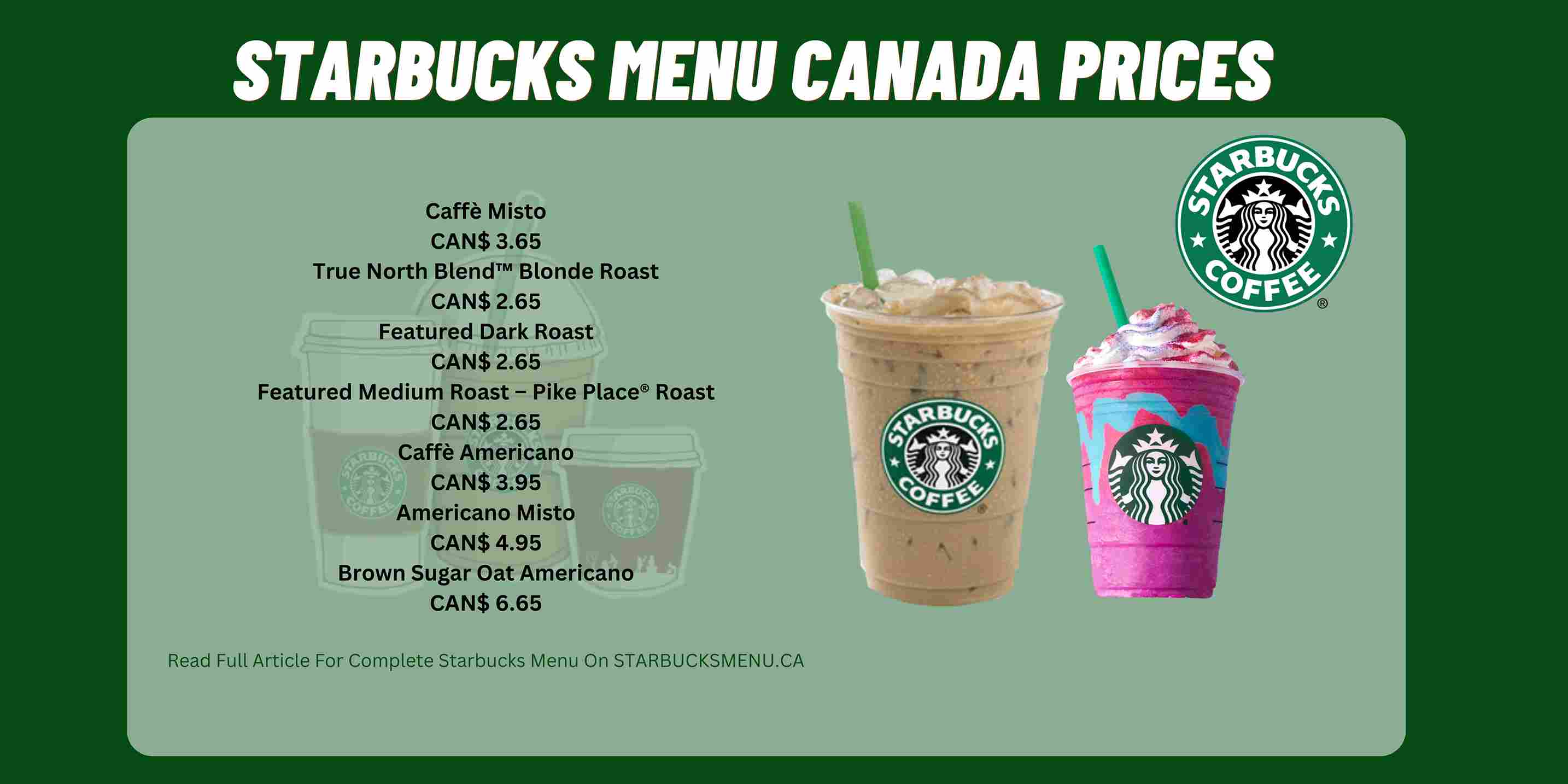 Starbucks Menu With Prices UK: Ultimate Guide 2025