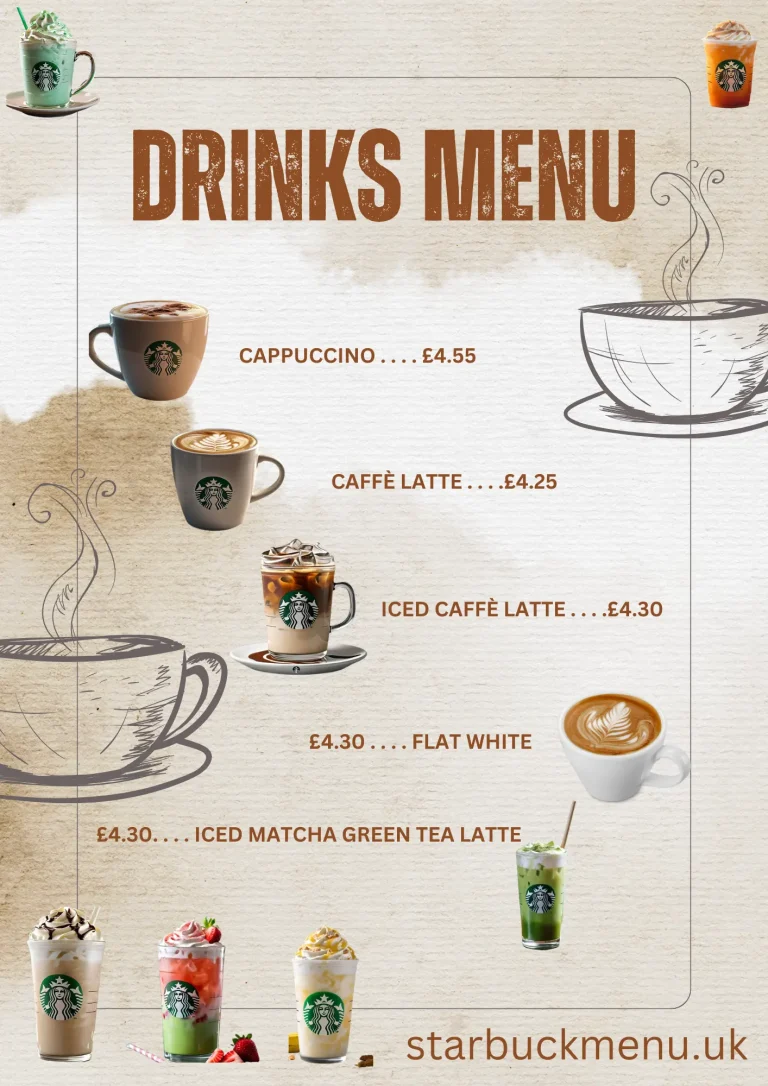 Starbucks Menu With Prices UK: Ultimate Guide 2025
